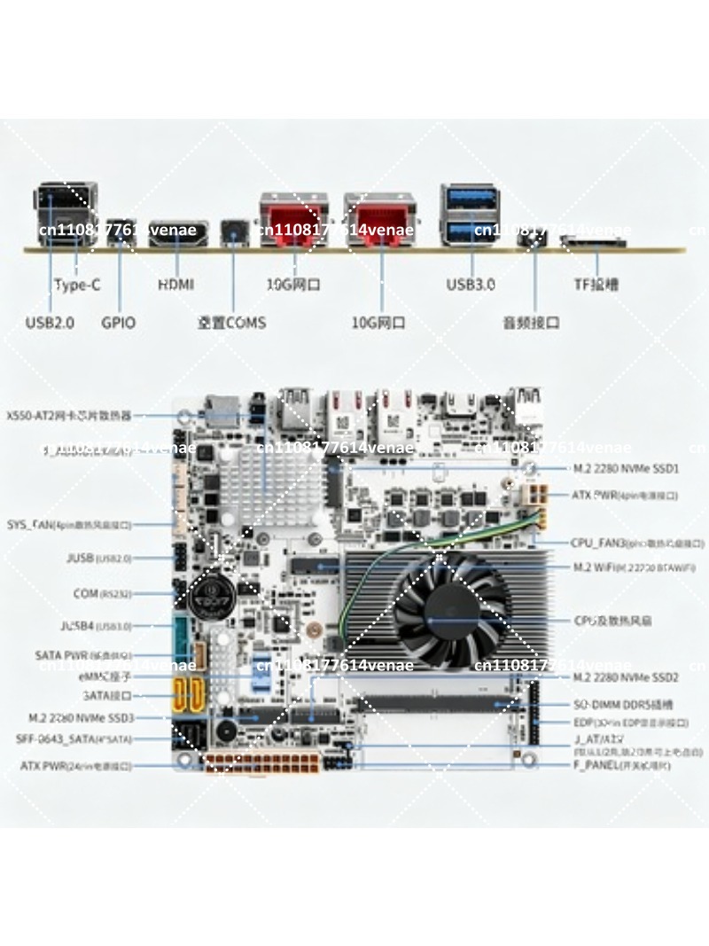 NAS Motherboard 8-Bay with N10 - Nas Motherboard 8 Sata Mini Itx 评论和价格