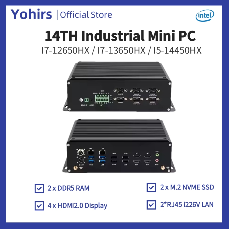 14th Industrial Mini Pc i5-144 - Fanless Industrial Pc Rs485 Core I7 评论和价格