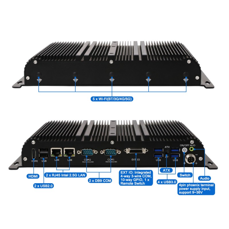 Industrial Fanless edge AI PC  - Fanless Industrial Pc Rs485 Core I7 评论和价格